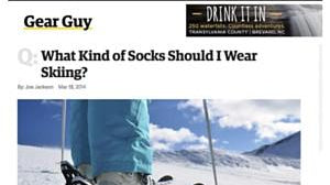 Outside Magazine: What sock to wear skiing?