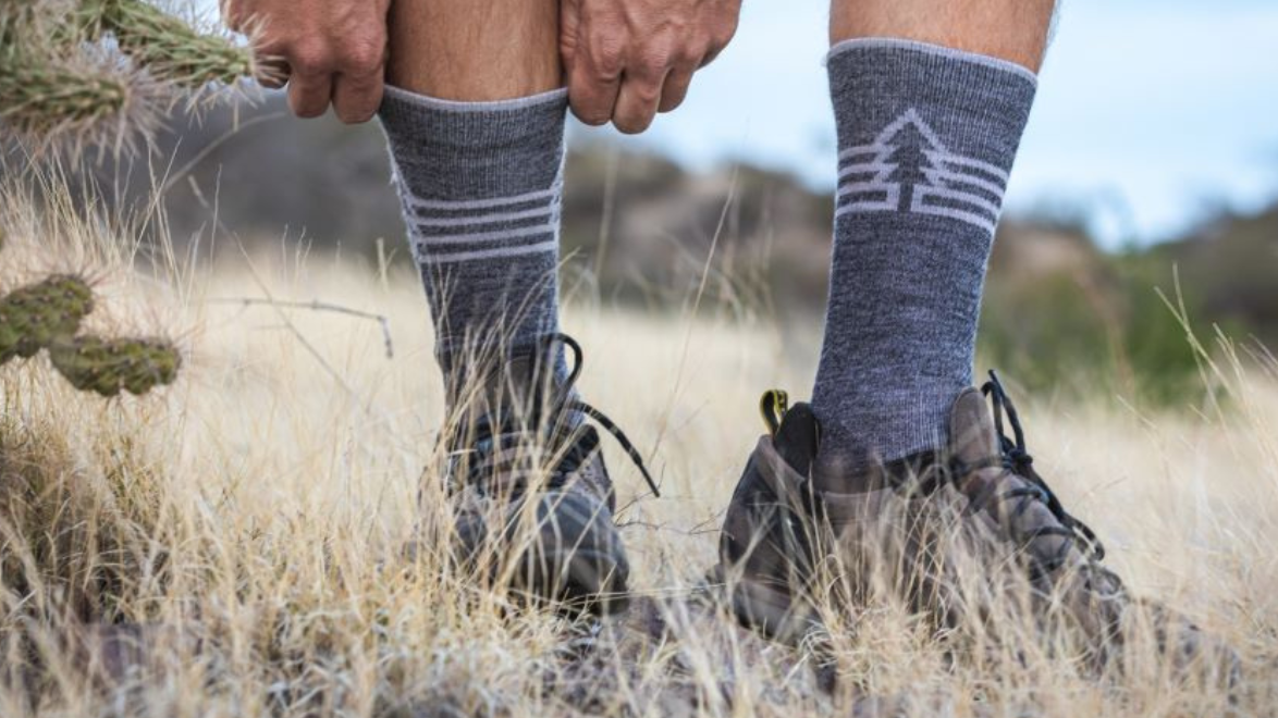 Hiking in Lacrosse Wool Socks