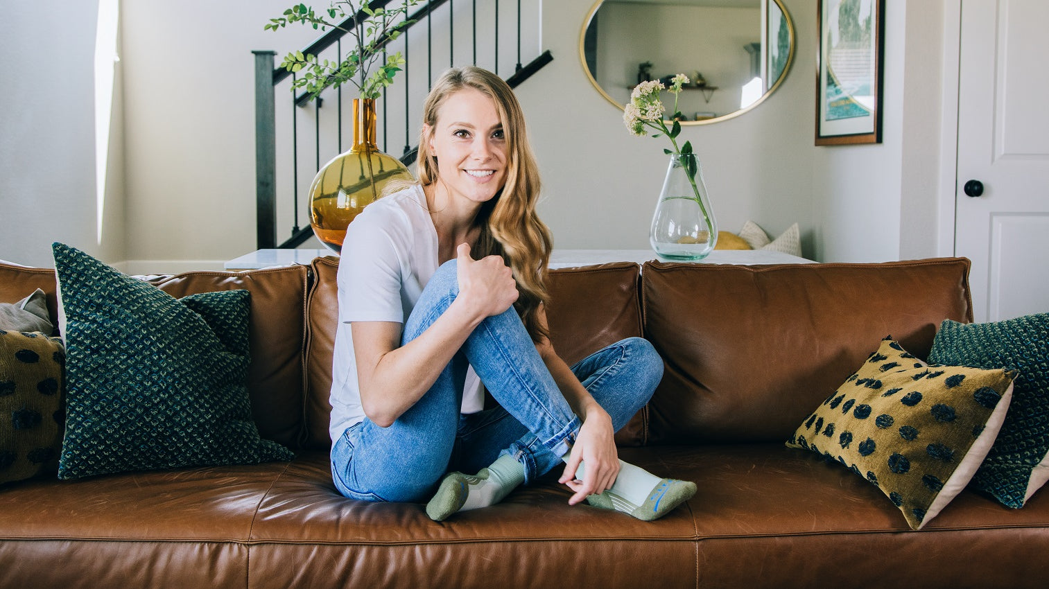 Women wearing compression socks