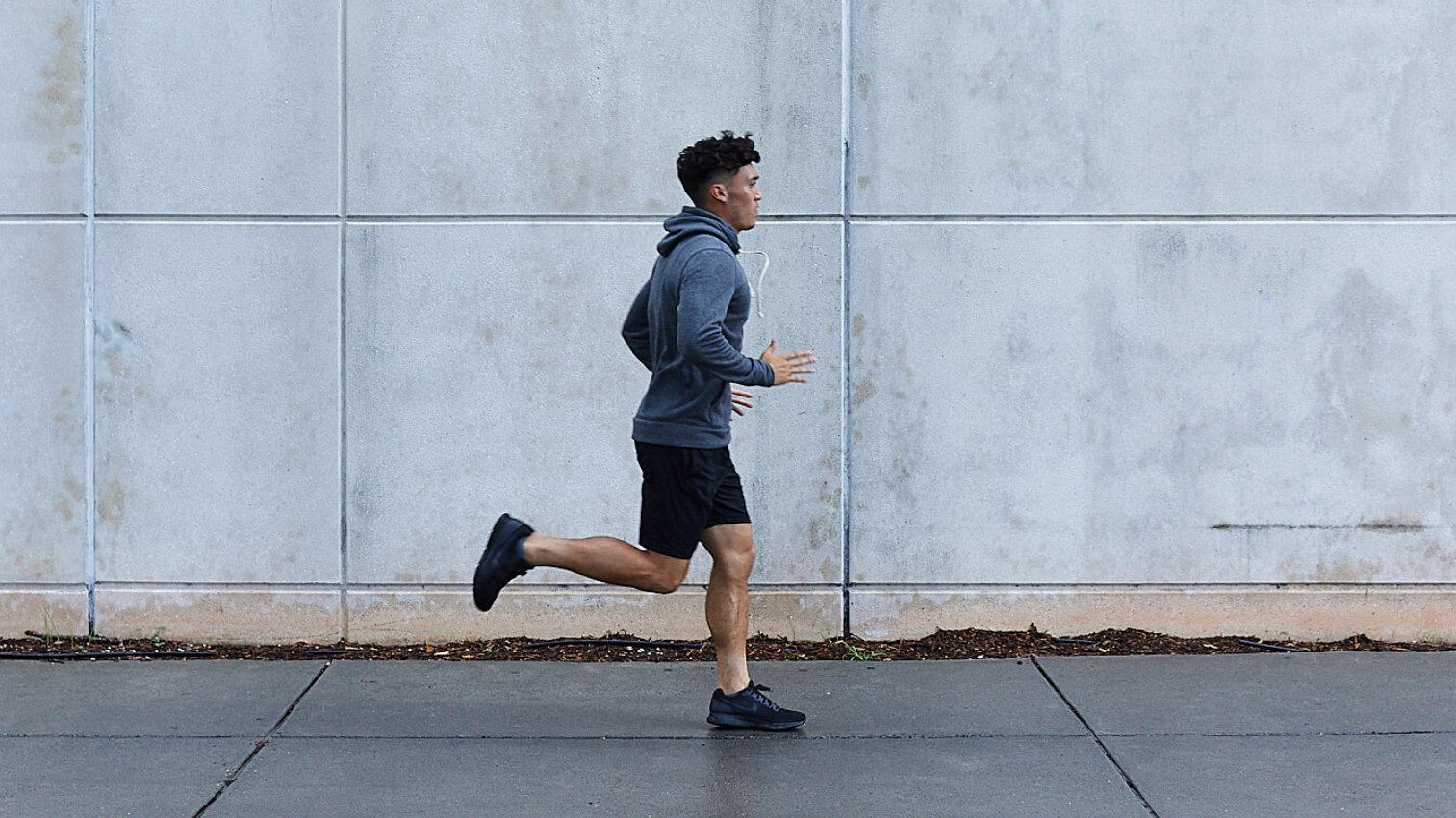 Man running outdoors