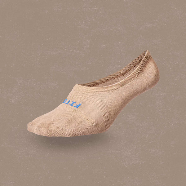 women's no show dress socks FITS Beige Invisible